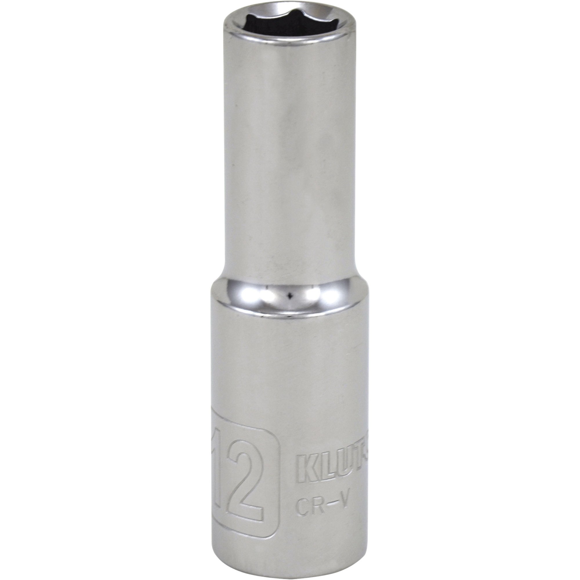 Klutch Deep Socket — Metric, 1/2in.-Drive, 6-Pt.